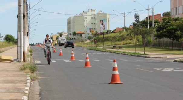 Linda Chaib recebeu a ciclovia móvel no último domingo (Foto: Divulgação)