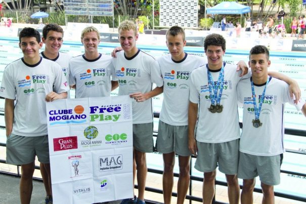 Equipe do Clube Mogiano/Free Play ficou em nono lugar no quadro de medalhas masculino. (Foto: Divulgação)