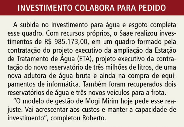 Investimento colabora para pedido