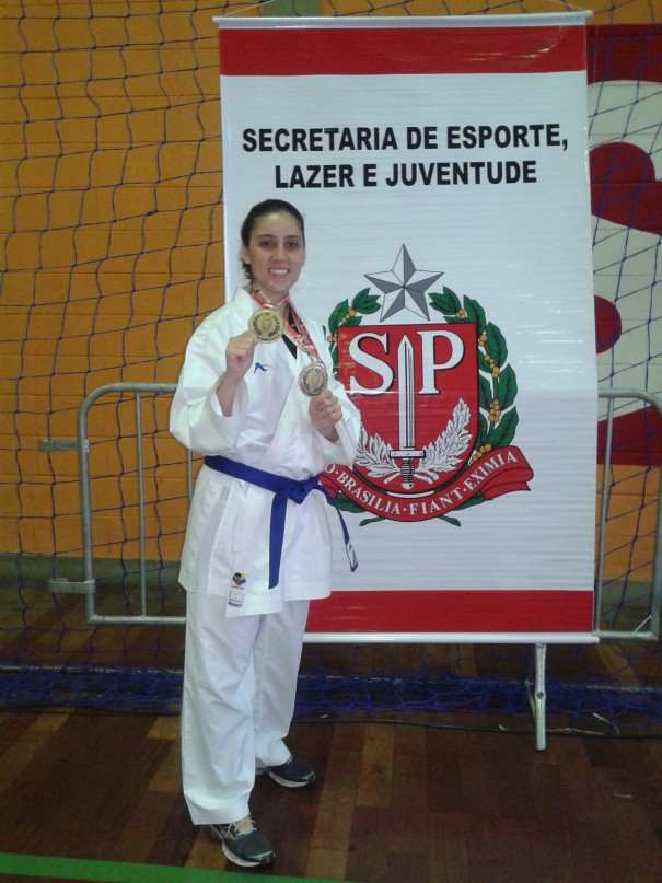 Bia garantiu duas medalhas de ouro representando São Bernardo. (Foto: Divulgação)